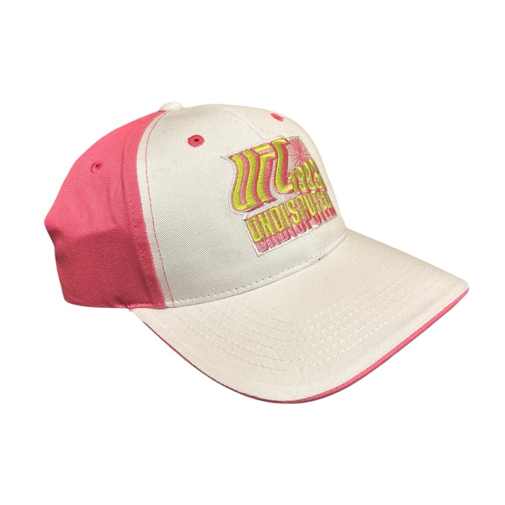 NWT UFC Wavy Undisputed 1993 Pink White Adjustable Hat Cap